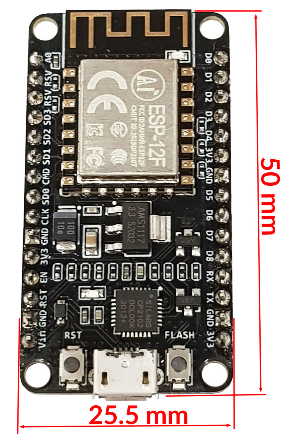 Module Thu Phát Wifi ESP8266 NodeMCU Lua CP2102 ESP 12F Ai Thinker Nshop