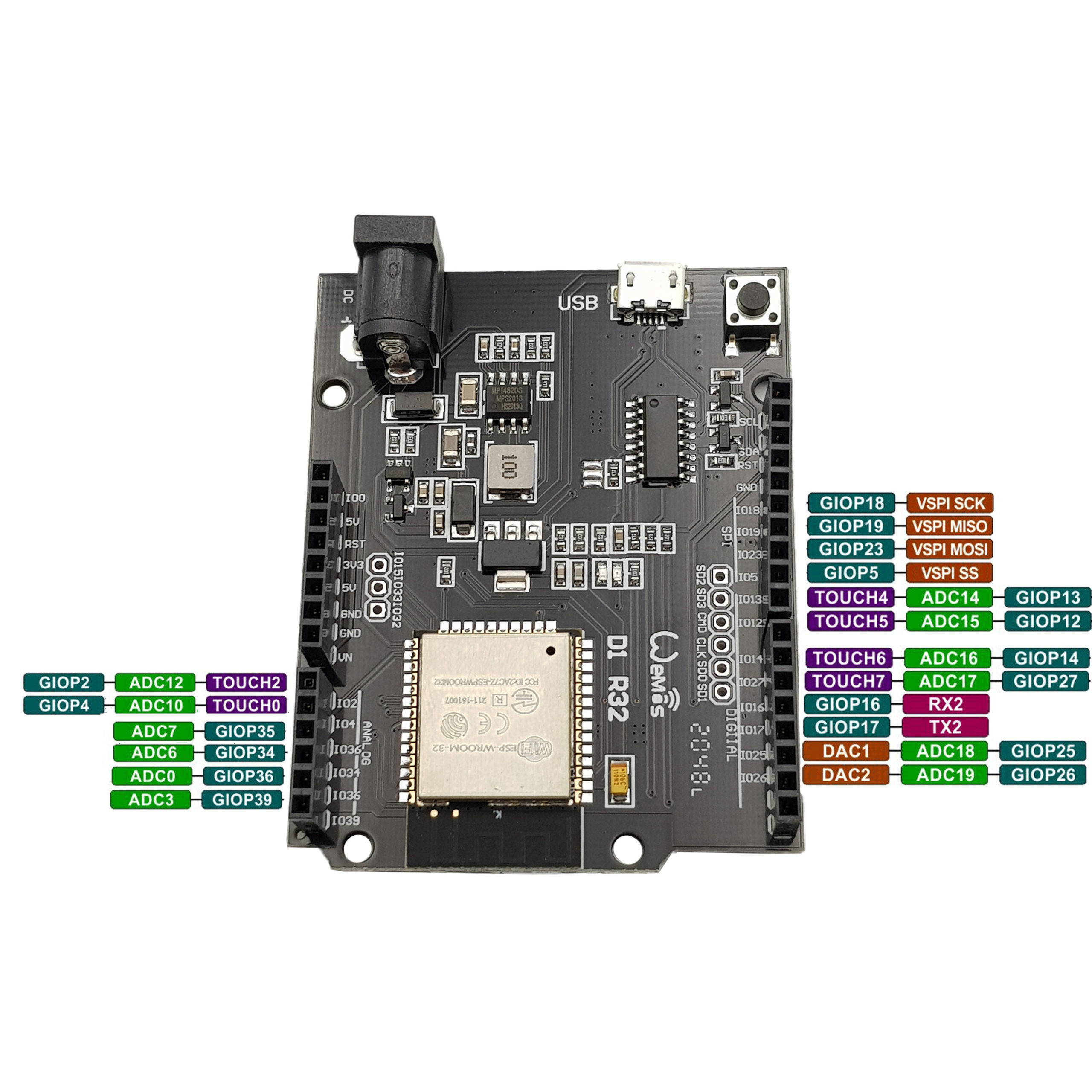 Uno R32 32bit Wemos ESP32 ESP8266 Wifi Bluetooth BLE For Arduino Uno