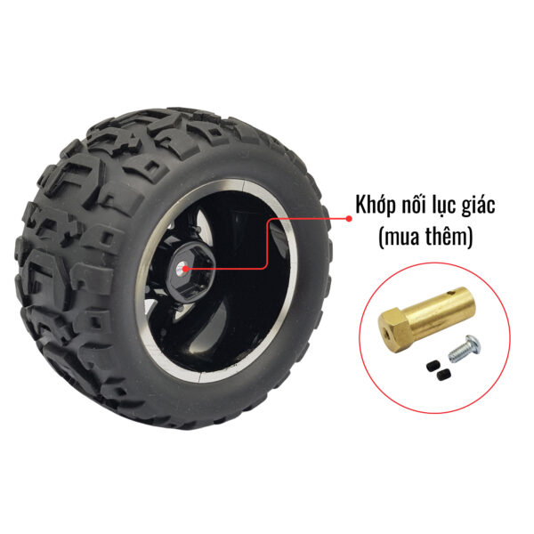 Bánh xe 80mm khớp lục giác