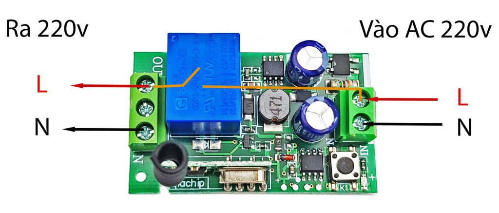 Bộ điều khiển RF 315Mhz 220V 1 kênh (Không kèm remote)