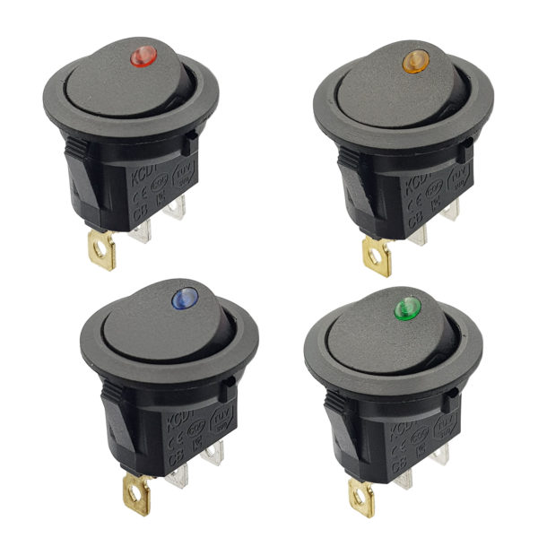 Công tắc bập bênh tròn có đèn KCD2-202
