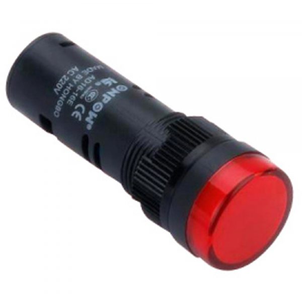 Đèn báo 16mm màu đỏ 12VDC
