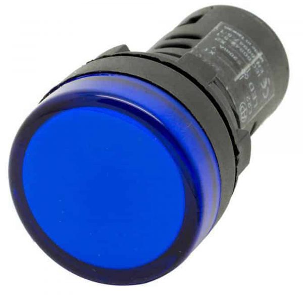 Đèn báo 16mm màu xanh dương 12VDC