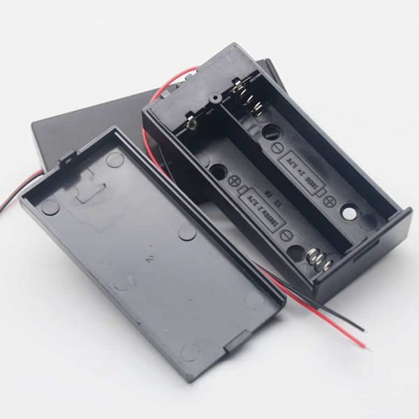 Hộp Pin 18650 2 cell có nắp và công tắc