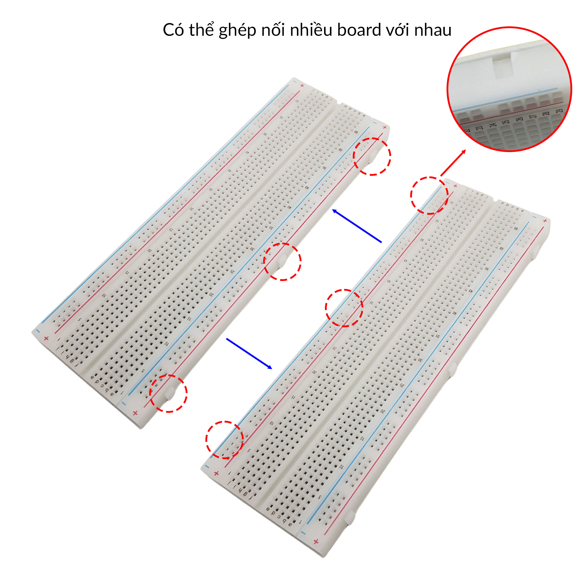 Hướng dẫn sử dụng Test board Bread board MB-102 830 lỗ 165x54mm