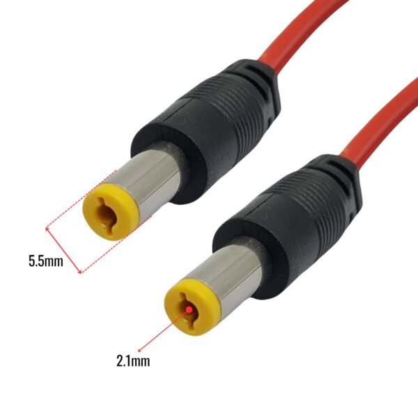 Jack DC 5.5x2.1mm đực có dây