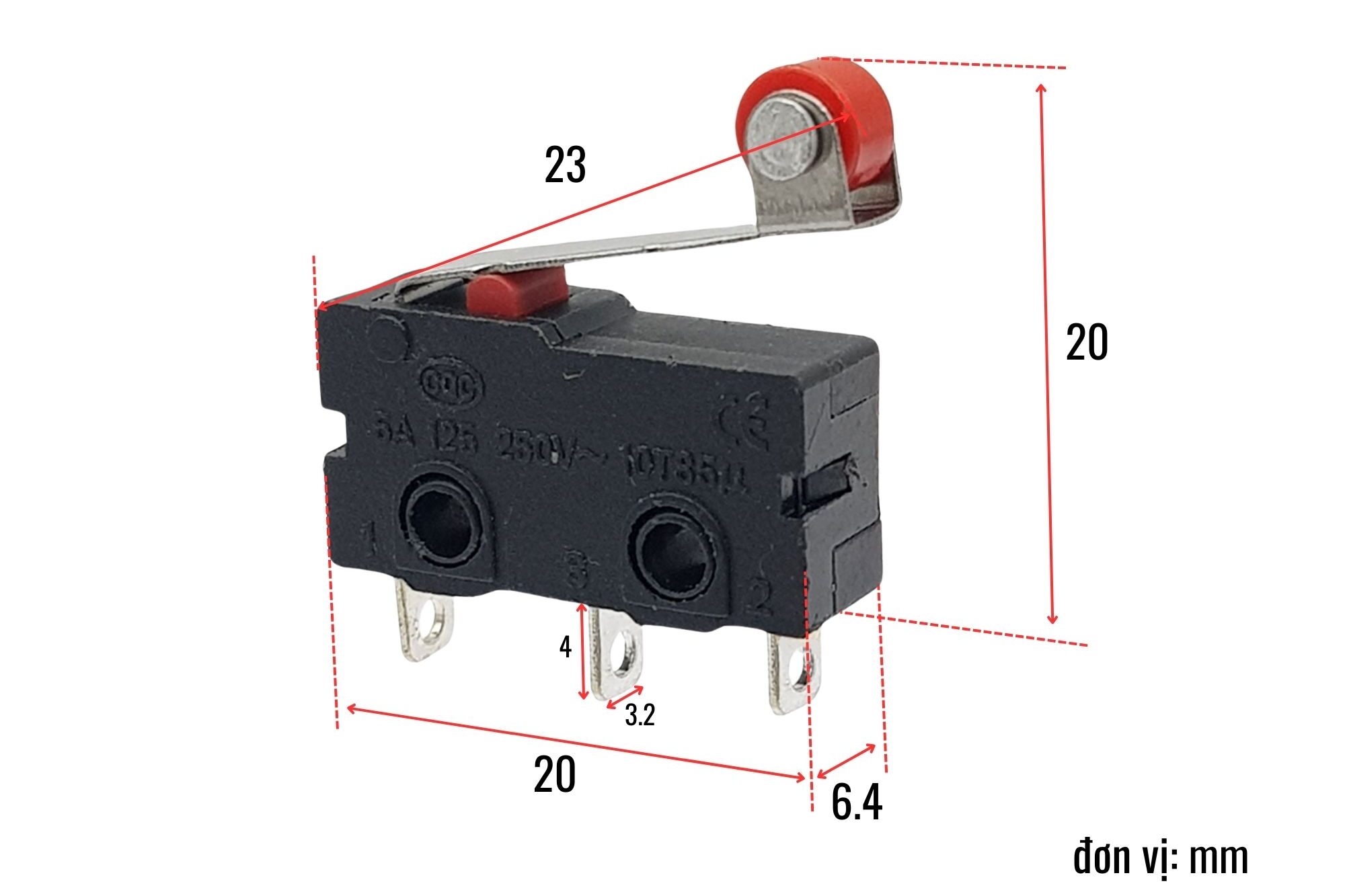 Kích thước Công tắc hành trình KW11-N