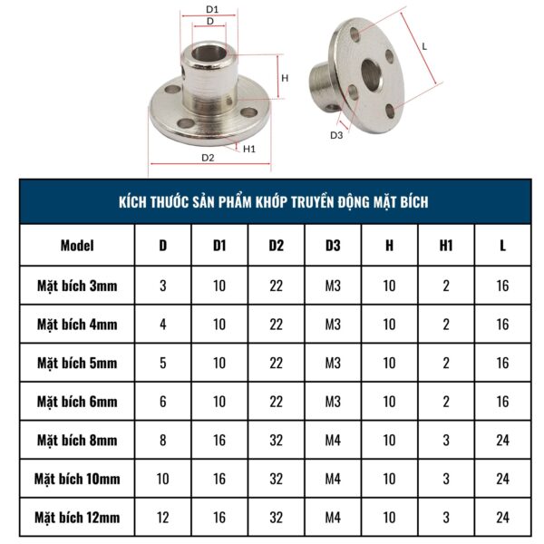 Khớp truyền động mặt bích