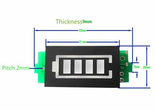 Mạch hiển thị mức năng lượng pin 2S 8.4V