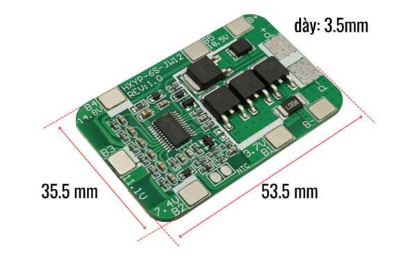 Mạch Sạc và Bảo Vệ Pin 6S 12A