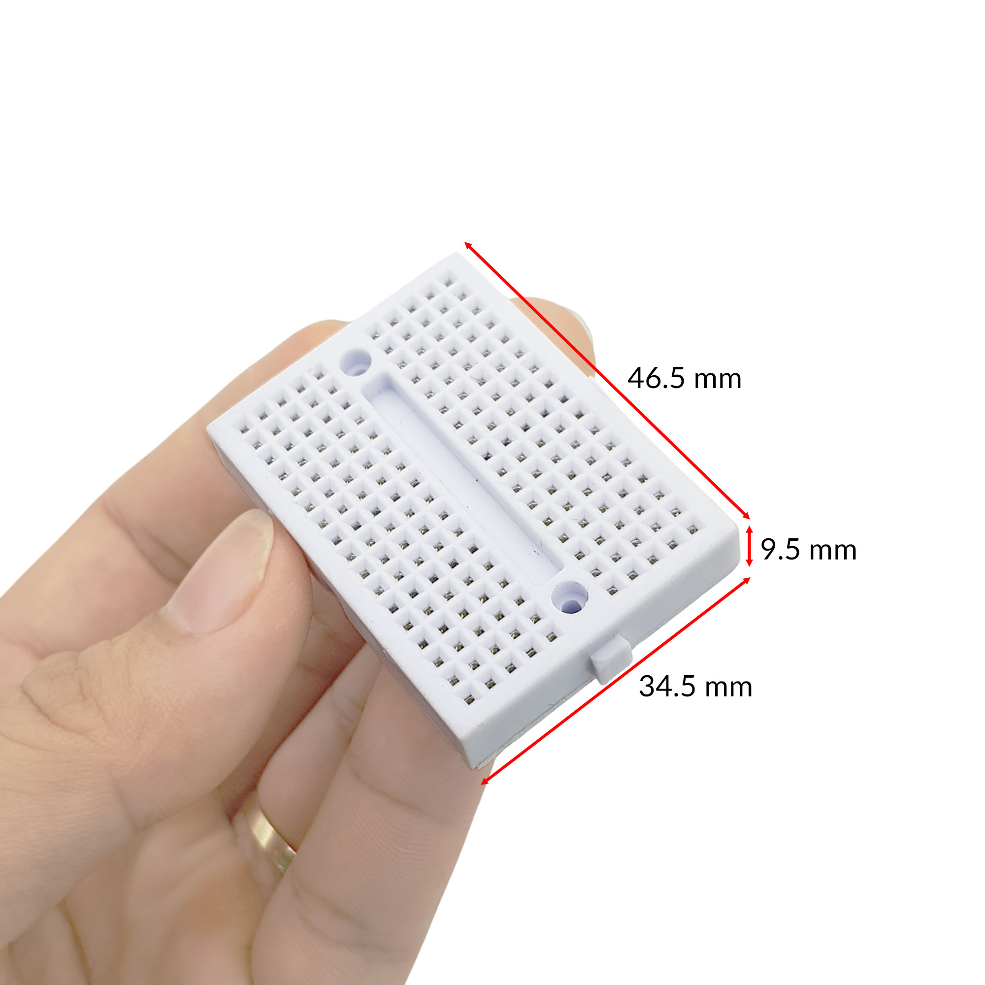 Kích thước Test board cắm mini, Breadboard Mini SYB-170