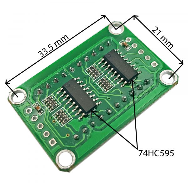 Mạch hiển thị 2 led 7 đoạn 74hc595