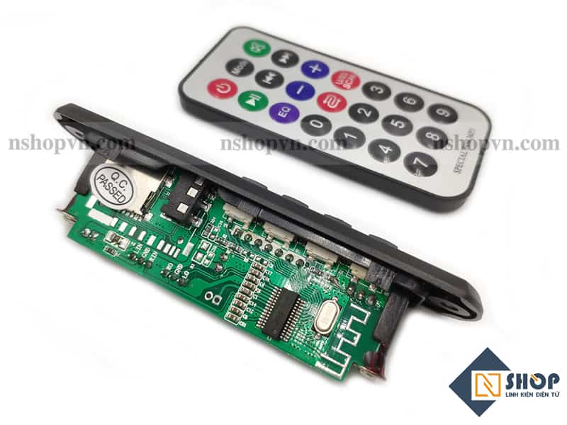 Mạch MP3 tích hợp Bluetooth, FM , Kèm remote hồng ngoại - Nshop