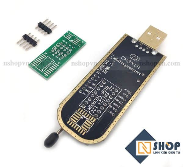 Mạch nạp EEPROM Flash CH341A dòng 24xx 25xx cổng USB