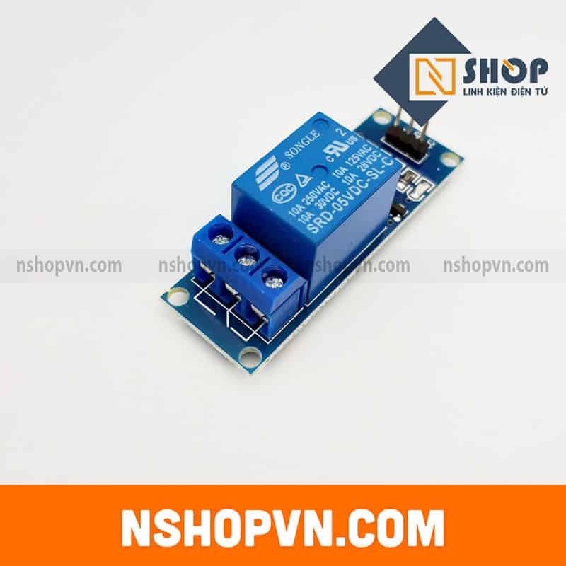 Module 1 Relay Với Opto Cách Ly Kích Mức Thấp (5VDC)