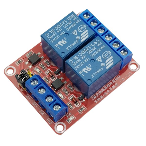 Module 2 Relay Với Opto Cách Ly Kích H/L (12VDC)