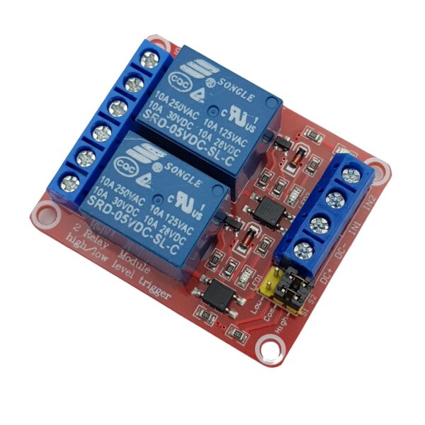 Module 2 Relay Với Opto Cách Ly Kích H/L (5VDC)