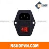 Ổ cắm dây nguồn 220V tích hợp công tắc và cầu chì
