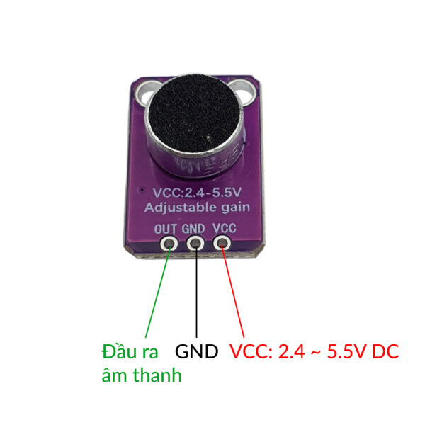 Cảm biến âm thanh Microphone Amplifier MAX4466