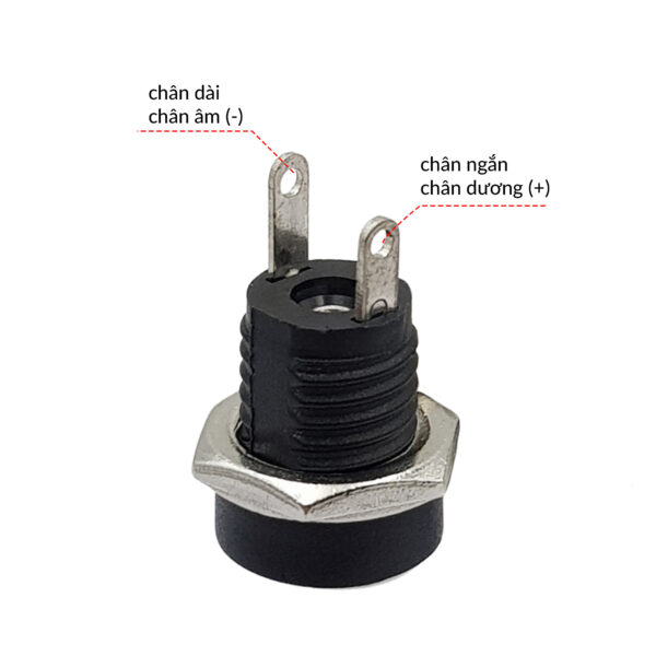 Jack DC 5.5x2.1mm khóa ốc (loại tốt)