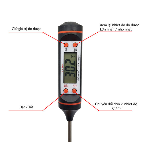 Que đo nhiệt độ TP101