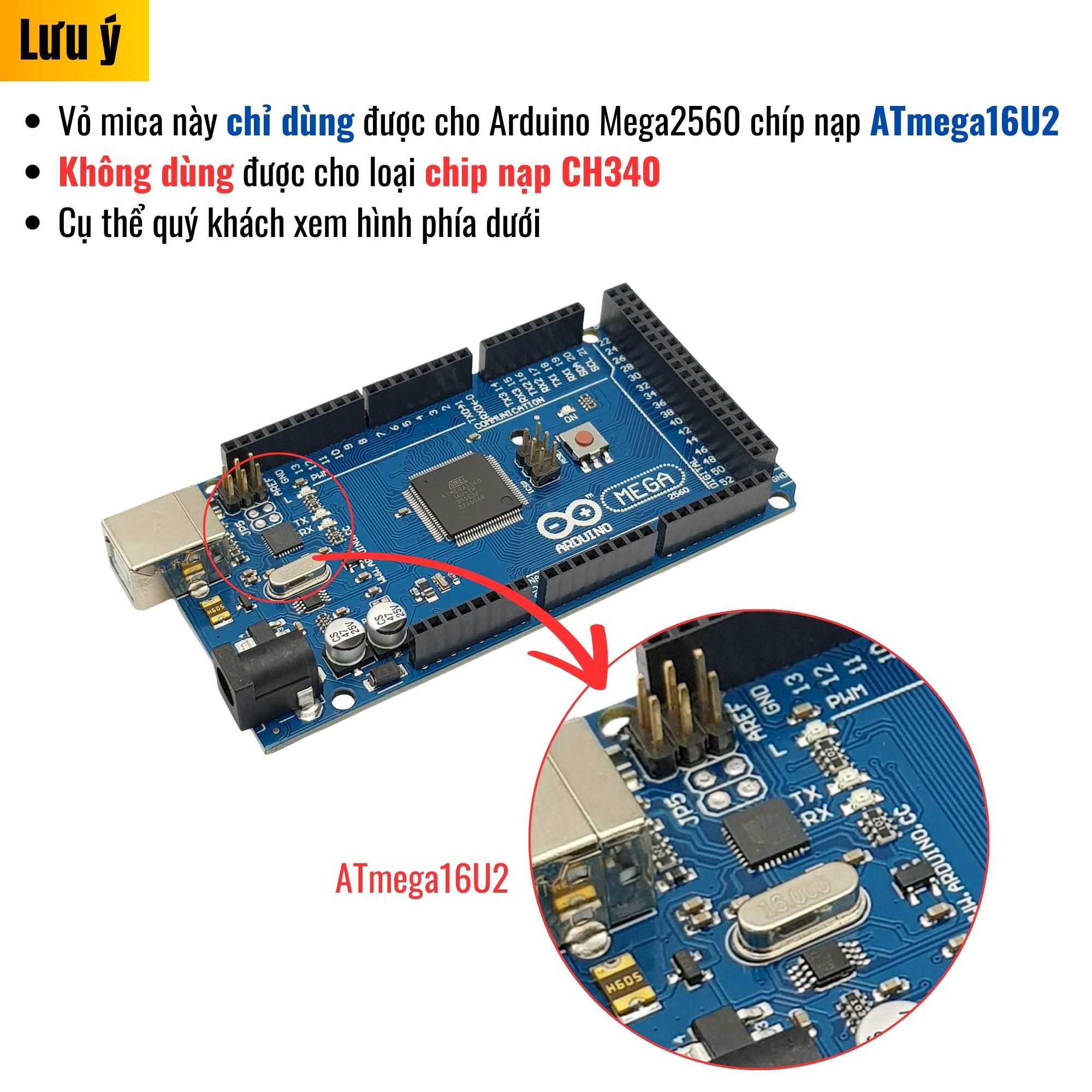 Vỏ mica bảo vệ Arduino Mega 2560