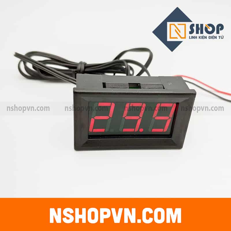 Đồng hồ đo nhiệt độ LED 12VDC Đỏ