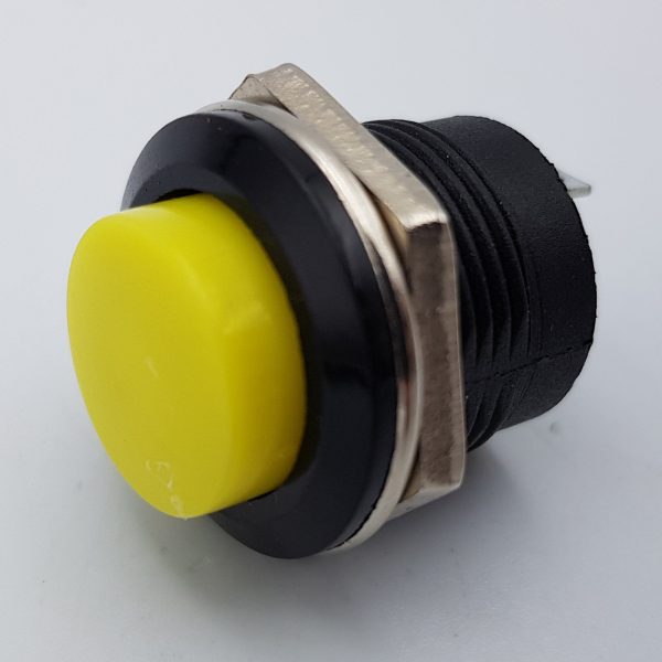 Nút nhấn nhả R13-507 16mm (vàng)