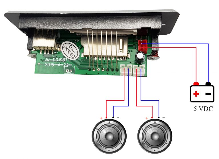 Mạch mp3 bluetooth FM tích hợp khuếch đại 2x3W - Nshop