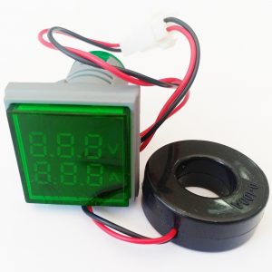 Đồng hồ đo dòng điện, điện áp 50-500VAC (xanh lá)