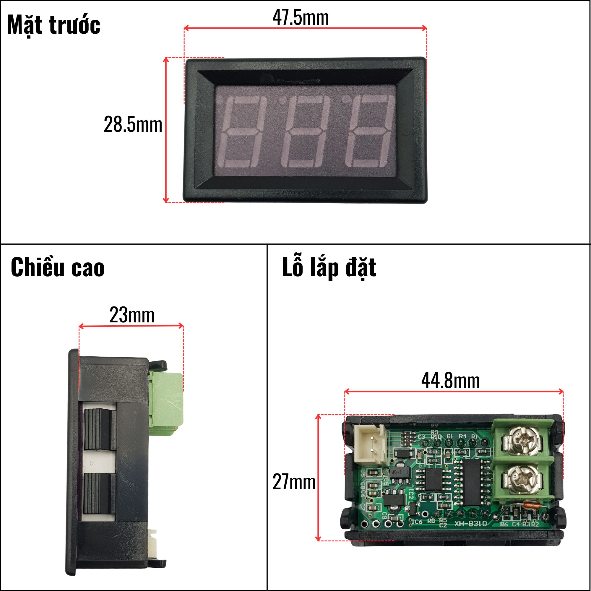 Đồng hồ đo nhiệt độ Type K 800 độ C