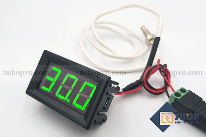 Đồng hồ đo nhiệt độ type K 800 độ C (xanh lá)