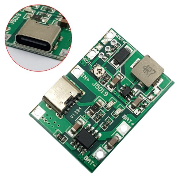 Mạch sạc pin 18650 1s tích hợp tăng áp 27v