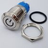 Nút nguồn kim loại 12mm Trắng