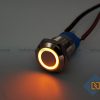 Nút nhấn kim loại 12mm Vàng
