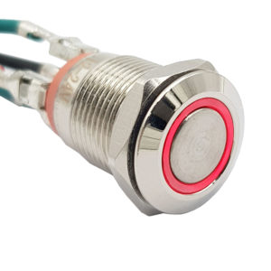 Nút nhấn kim loại 12mm Đỏ