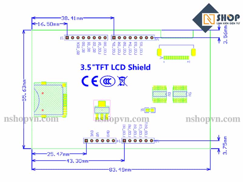 Màn hình TFT Arduino Shield 3.5 inch