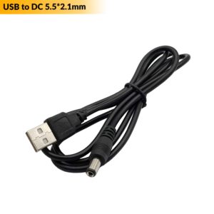 Dây chuyển USB sang jack DC 5.5x2.1 mm