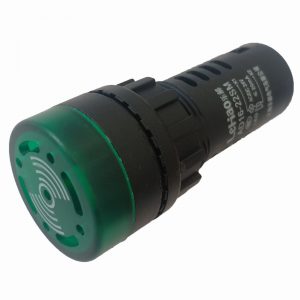 Đèn báo có còi AD16-22SM màu xanh lá 24V