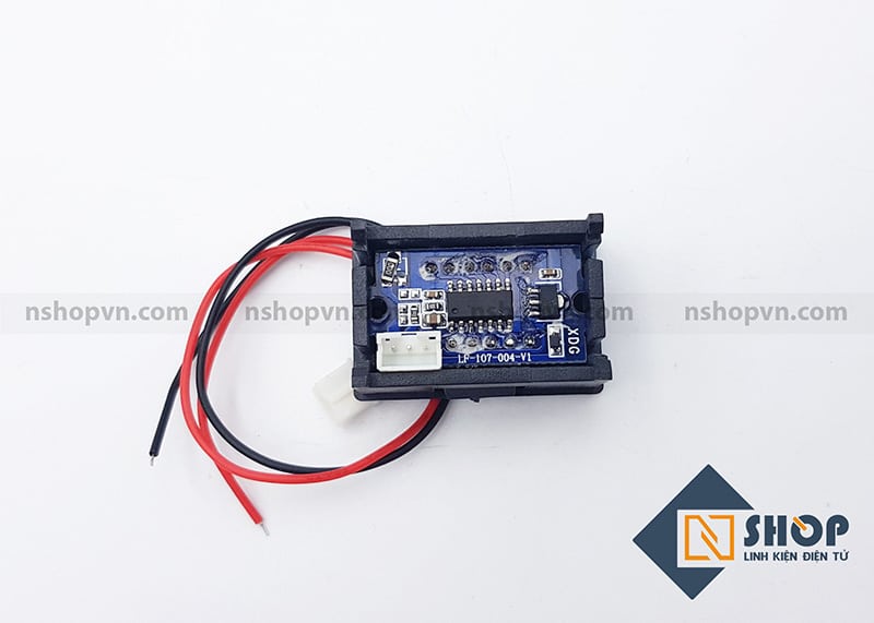 Đồng hồ đo áp 30V Xanh Dương có vỏ bảo vệ