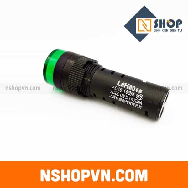Đèn báo có còi AD16-16SM màu xanh 24V