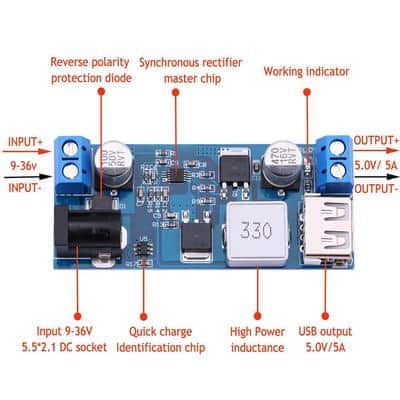 Mạch giảm áp đầu ra 5V