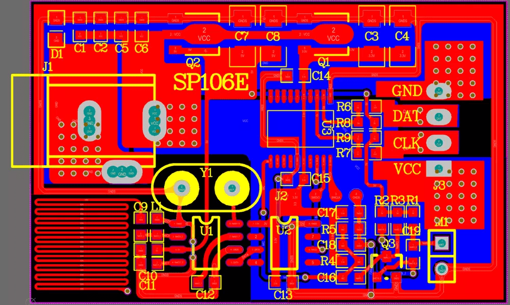 Sơ đồ Bộ điều khiển Led W2812 nháy theo nhạc SP106E 5-12VDC