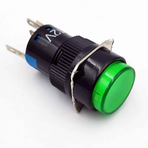 Nút nhấn có đèn AL6-M 12V màu xanh lá