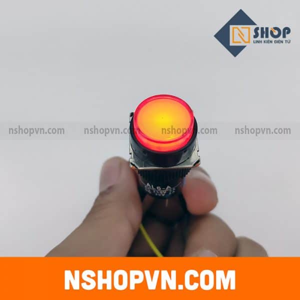 Nút nhấn có đèn AL6-M 12V màu đỏ