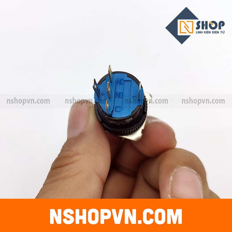 Nút nhấn có đèn AL6-M 12V màu đỏ
