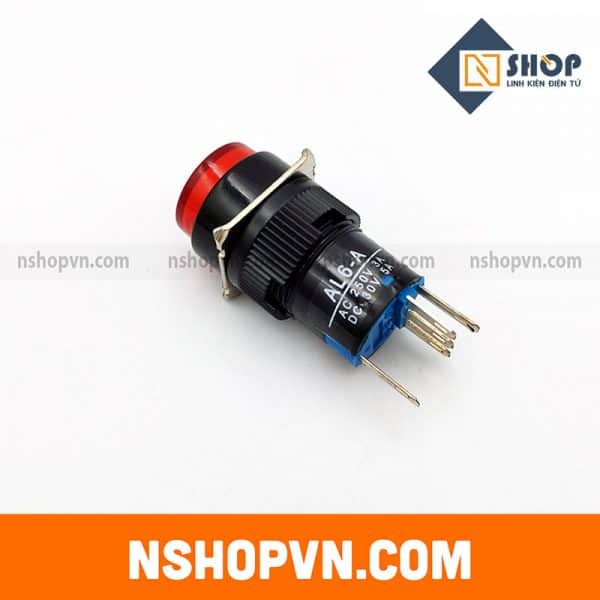 Nút nhấn có đèn AL6-M 12V màu đỏ