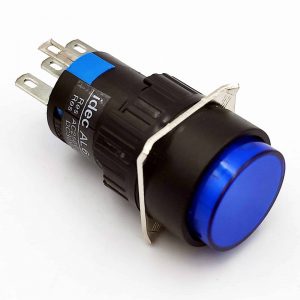 Nút nhấn tự giữ có đèn AL6-A 12V màu xanh dương