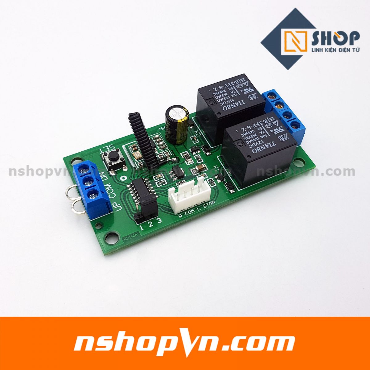 Mạch điều khiển đảo chiều động cơ từ xa 12VDC 10A