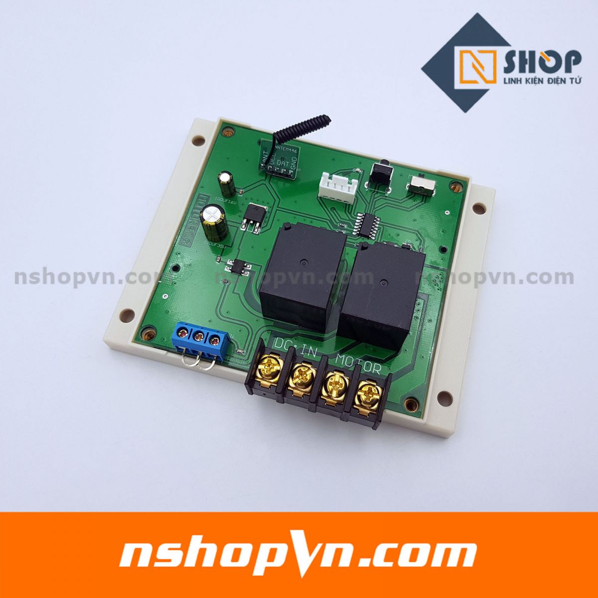 Bên trong Mạch điều khiển đảo chiều động cơ từ xa 12VDC 40A